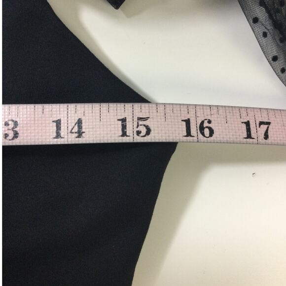 LULU'S SZ M Thoughtful Charm Black Swiss Dot Tie-Strap Bodysuit NEW B116 - Picture 6 of 10